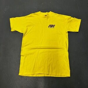 Vintage 90s single stitch essential yellow FFA graphic tee shirt tshirt